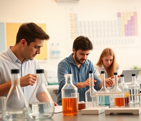 Μαθητές σε μάθημα Φυσικής & Χημείας